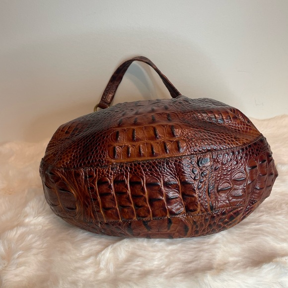 Brahmin Dagny Pecan croc-embossed leather handbag - Picture 8 of 16